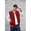 imageCOOFANDY Mens Varsity Jacket Casual Leather Sleeve Baseball Letterman Bomber Jacket CoatWine Red
