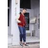 imageCOOFANDY Mens Varsity Jacket Casual Leather Sleeve Baseball Letterman Bomber Jacket CoatWine Red