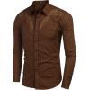 imageCOOFANDY Mens Western Shirts Long Sleeve Embroideres Cowboy Shirts Casual Button Down Shirt01coffeepattern1