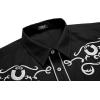 imageCOOFANDY Mens Western Shirts Long Sleeve Embroideres Cowboy Shirts Casual Button Down ShirtBlack Pattern3
