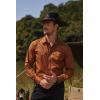 imageCOOFANDY Mens Western Shirts Long Sleeve Embroideres Cowboy Shirts Casual Button Down ShirtBrown Star