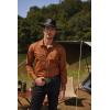 imageCOOFANDY Mens Western Shirts Long Sleeve Embroideres Cowboy Shirts Casual Button Down ShirtBrown Star