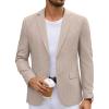 imageCOOFANDY Mens Casual Blazer Lightweight Unlined Sport Coat Regular Fit Two Button Suit JacketChampagne