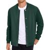 imageCOOFANDY Mens Casual Lightweight Jacket Baseball Letterman Snap Button JacketLake Green