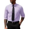 imageCOOFANDY Mens Dress Shirts Long Sleeve Button Down Formal Shirt Regular Fit Solid Business Casual ShirtsPurple