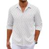 imageCOOFANDY Mens Long Sleeve Wrinkle Free Shirt Casual Button Down Shirts Stretch Dress Shirt with PocketBlack Bracket Print