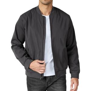 imageCOOFANDY Mens Bomber Jacket Lightweight Casual Stylish Light Flight Jacket Windbreaker Varsity JacketsDark Grey