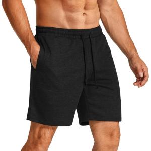 imageCOOFANDY Mens Sweat Shorts 7 Inch Athletic Workout Shorts 2 Pack Casual Lounge Joggers Short Pants with PocketsBlack1 Pack of 1
