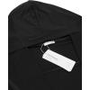 imageCOOFANDY Long Hooded Cardigan Ruffle Shawl Collar Open Front Lightweight Drape Cape Overcoat with PocketsBlack