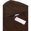 imageCOOFANDY Long Hooded Cardigan Ruffle Shawl Collar Open Front Lightweight Drape Cape Overcoat with PocketsBrown