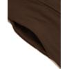 imageCOOFANDY Long Hooded Cardigan Ruffle Shawl Collar Open Front Lightweight Drape Cape Overcoat with PocketsBrown