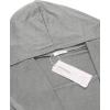 imageCOOFANDY Long Hooded Cardigan Ruffle Shawl Collar Open Front Lightweight Drape Cape Overcoat with PocketsLight Grey