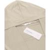 imageCOOFANDY Long Hooded Cardigan Ruffle Shawl Collar Open Front Lightweight Drape Cape Overcoat with PocketsLight Khaki