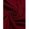 imageCOOFANDY Long Hooded Cardigan Ruffle Shawl Collar Open Front Lightweight Drape Cape Overcoat with PocketsWine Red