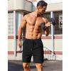 imageCOOFANDY Mens 2 Pack Gym Workout Shorts 7 Inch Lightweight Athletic Shorts Quick Dry Running Shorts with PocketsBlack