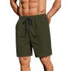 imageCOOFANDY Mens 2 Pack Gym Workout Shorts 7 Inch Lightweight Athletic Shorts Quick Dry Running Shorts with PocketsBlackArmy Green