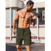 imageCOOFANDY Mens 2 Pack Gym Workout Shorts 7 Inch Lightweight Athletic Shorts Quick Dry Running Shorts with PocketsBlackArmy Green