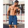 imageCOOFANDY Mens 2 Pack Gym Workout Shorts 7 Inch Lightweight Athletic Shorts Quick Dry Running Shorts with PocketsBlackBlue