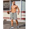 imageCOOFANDY Mens 2 Pack Gym Workout Shorts 7 Inch Lightweight Athletic Shorts Quick Dry Running Shorts with PocketsBlackLight Grey
