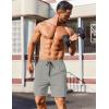 imageCOOFANDY Mens 2 Pack Gym Workout Shorts 7 Inch Lightweight Athletic Shorts Quick Dry Running Shorts with PocketsBlackLight Grey