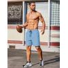 imageCOOFANDY Mens 2 Pack Gym Workout Shorts 7 Inch Lightweight Athletic Shorts Quick Dry Running Shorts with PocketsDark GreyLight Blue