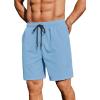 imageCOOFANDY Mens 2 Pack Gym Workout Shorts 7 Inch Lightweight Athletic Shorts Quick Dry Running Shorts with PocketsDark GreyLight Blue