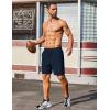 imageCOOFANDY Mens 2 Pack Gym Workout Shorts 7 Inch Lightweight Athletic Shorts Quick Dry Running Shorts with PocketsDark GreyNavy Blue