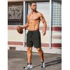 imageCOOFANDY Mens 2 Pack Gym Workout Shorts 7 Inch Lightweight Athletic Shorts Quick Dry Running Shorts with PocketsLight GreyDark Green