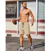 imageCOOFANDY Mens 2 Pack Gym Workout Shorts 7 Inch Lightweight Athletic Shorts Quick Dry Running Shorts with PocketsLight KhakiLight Grey