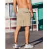 imageCOOFANDY Mens 2 Pack Gym Workout Shorts 7 Inch Lightweight Athletic Shorts Quick Dry Running Shorts with PocketsLight KhakiLight Grey