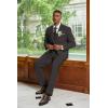 imageCOOFANDY Mens 3 Piece Linen Suits Casual Lightweight Blazer Jackets Vest Pants Set for Wedding Business PromDark Grey