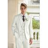 imageCOOFANDY Mens 3 Piece Linen Suits Casual Lightweight Blazer Jackets Vest Pants Set for Wedding Business PromWhite