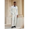 imageCOOFANDY Mens 3 Piece Linen Suits Casual Lightweight Blazer Jackets Vest Pants Set for Wedding Business PromWhite