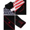 imageCOOFANDY Mens Casual American Flag Button Down Shirts Slim Fit Long Sleeve ShirtBlack