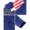 imageCOOFANDY Mens Casual American Flag Button Down Shirts Slim Fit Long Sleeve ShirtBlue