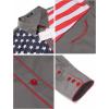 imageCOOFANDY Mens Casual American Flag Button Down Shirts Slim Fit Long Sleeve ShirtGrey