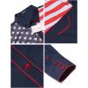 imageCOOFANDY Mens Casual American Flag Button Down Shirts Slim Fit Long Sleeve ShirtNavy Blue