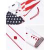imageCOOFANDY Mens Casual American Flag Button Down Shirts Slim Fit Long Sleeve ShirtWhite