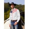 imageCOOFANDY Mens Casual American Flag Button Down Shirts Slim Fit Long Sleeve ShirtWhite
