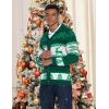 imageCOOFANDY Mens Christmas Cardigans Ugly Xmas Sweaters Reindeer Snowflake Shawl Collar Knitted Cardigan SweaterA  Green  C