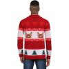 imageCOOFANDY Mens Christmas Cardigans Ugly Xmas Sweaters Reindeer Snowflake Shawl Collar Knitted Cardigan SweaterA  Red  C