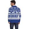 imageCOOFANDY Mens Christmas Cardigans Ugly Xmas Sweaters Reindeer Snowflake Shawl Collar Knitted Cardigan SweaterBluewhite Snowflake Elk