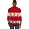 imageCOOFANDY Mens Christmas Cardigans Ugly Xmas Sweaters Reindeer Snowflake Shawl Collar Knitted Cardigan SweaterRed Gingerbread