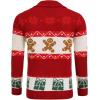 imageCOOFANDY Mens Christmas Cardigans Ugly Xmas Sweaters Reindeer Snowflake Shawl Collar Knitted Cardigan SweaterRed Gingerbread