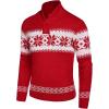 imageCOOFANDY Mens Christmas Sweater Ugly Knitted Xmas Sweaters Casual Snowflake Pullover KnitwearAred