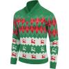 imageCOOFANDY Mens Christmas Sweater Ugly Knitted Xmas Sweaters Casual Snowflake Pullover KnitwearBchristmas Green