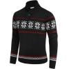 imageCOOFANDY Mens Christmas Sweater Ugly Knitted Xmas Sweaters Casual Snowflake Pullover KnitwearBlack
