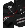 imageCOOFANDY Mens Christmas Sweater Ugly Knitted Xmas Sweaters Casual Snowflake Pullover KnitwearBlack