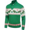 imageCOOFANDY Mens Christmas Sweater Ugly Knitted Xmas Sweaters Casual Snowflake Pullover KnitwearChristmas Green