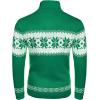 imageCOOFANDY Mens Christmas Sweater Ugly Knitted Xmas Sweaters Casual Snowflake Pullover KnitwearGreen